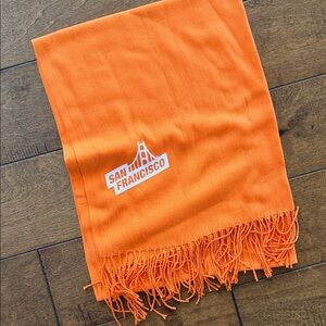 Orange San Francisco Scarf with Fringe